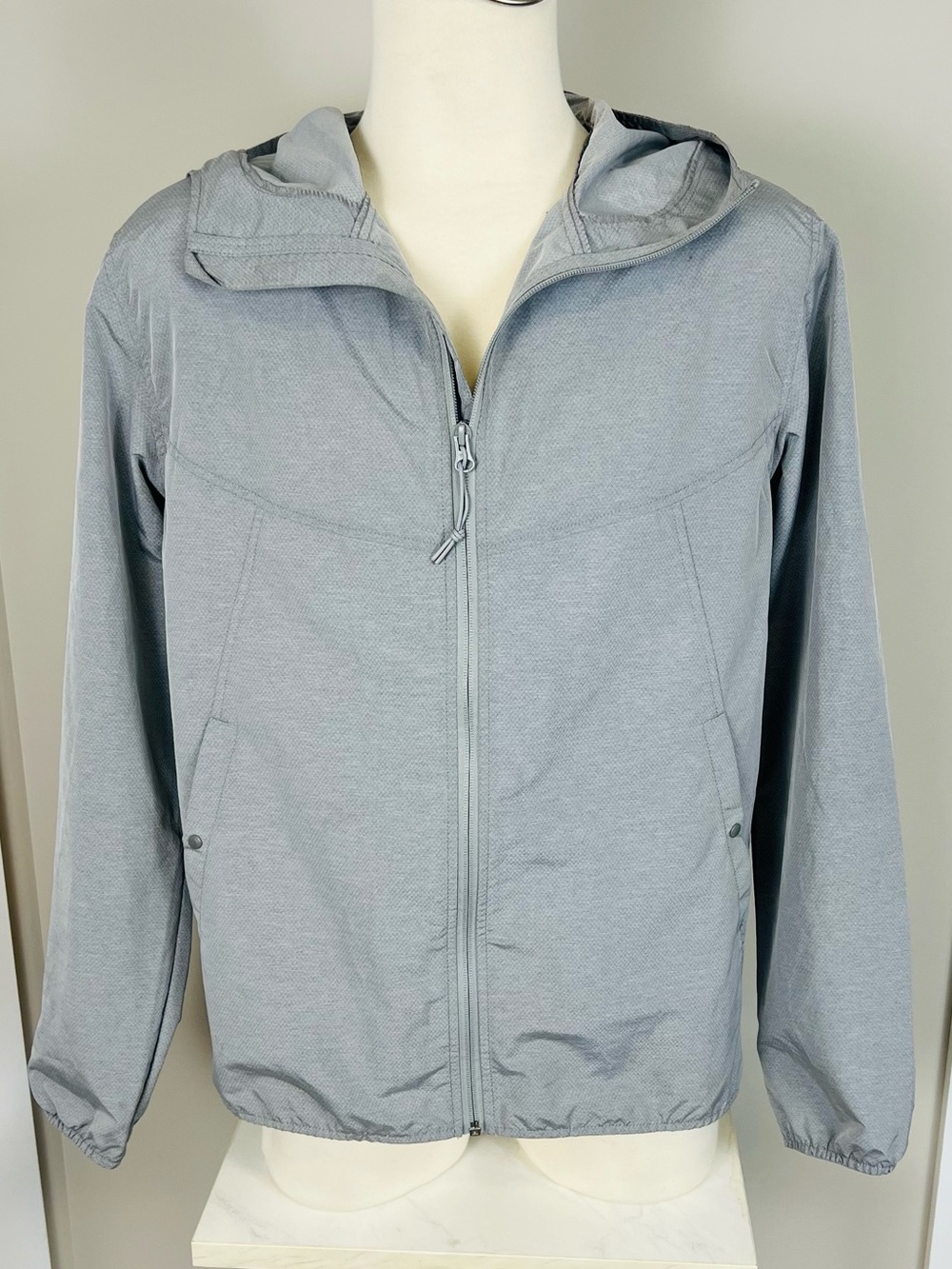 Herschel Supply Company Light Gray Hooded Zip Up Jacket